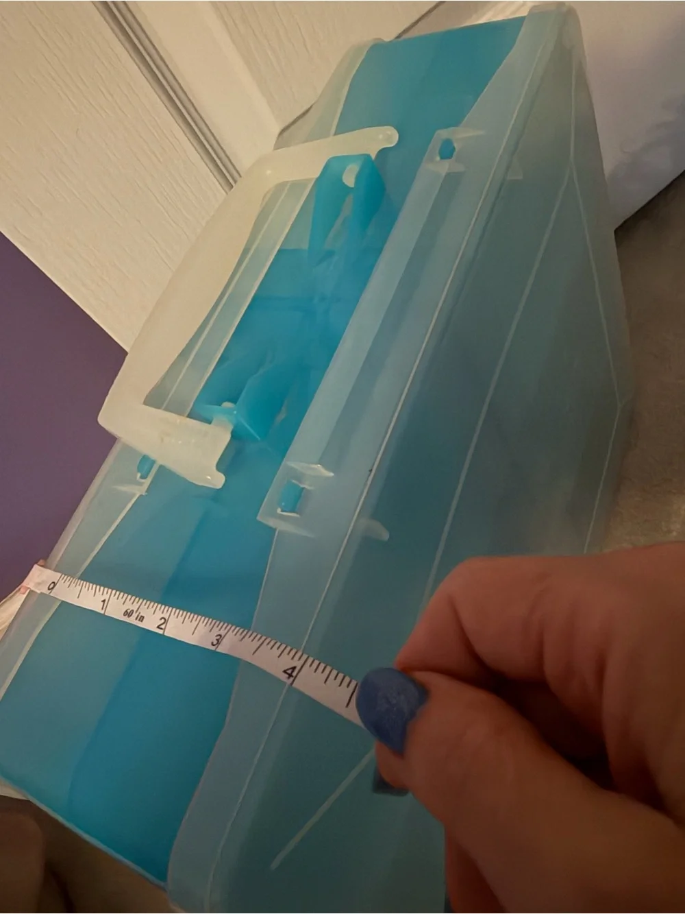 Blue Plastic Compartment Organizer - Home Storage